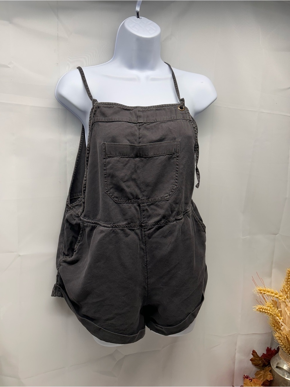 Billabong Women's Charcoal Short Overalls
